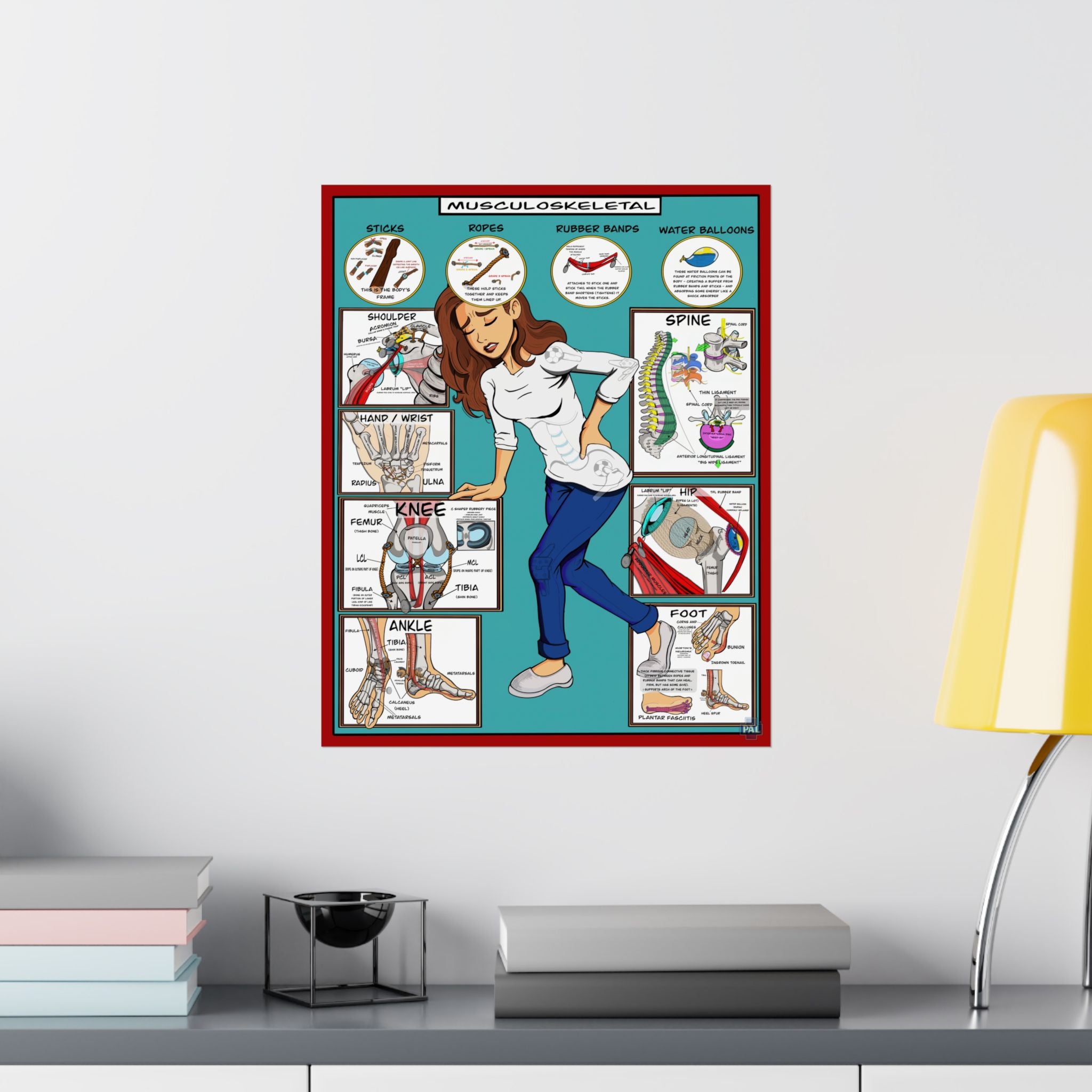 Musculoskeletal Poster for Patient Education in Clinics and Hospitals