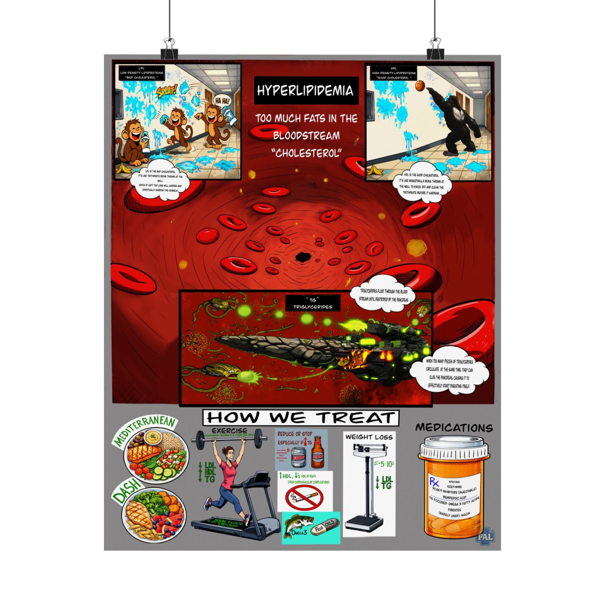 Lipids and Cholesterol Poster for Patient Education in Clinics and Hospitals