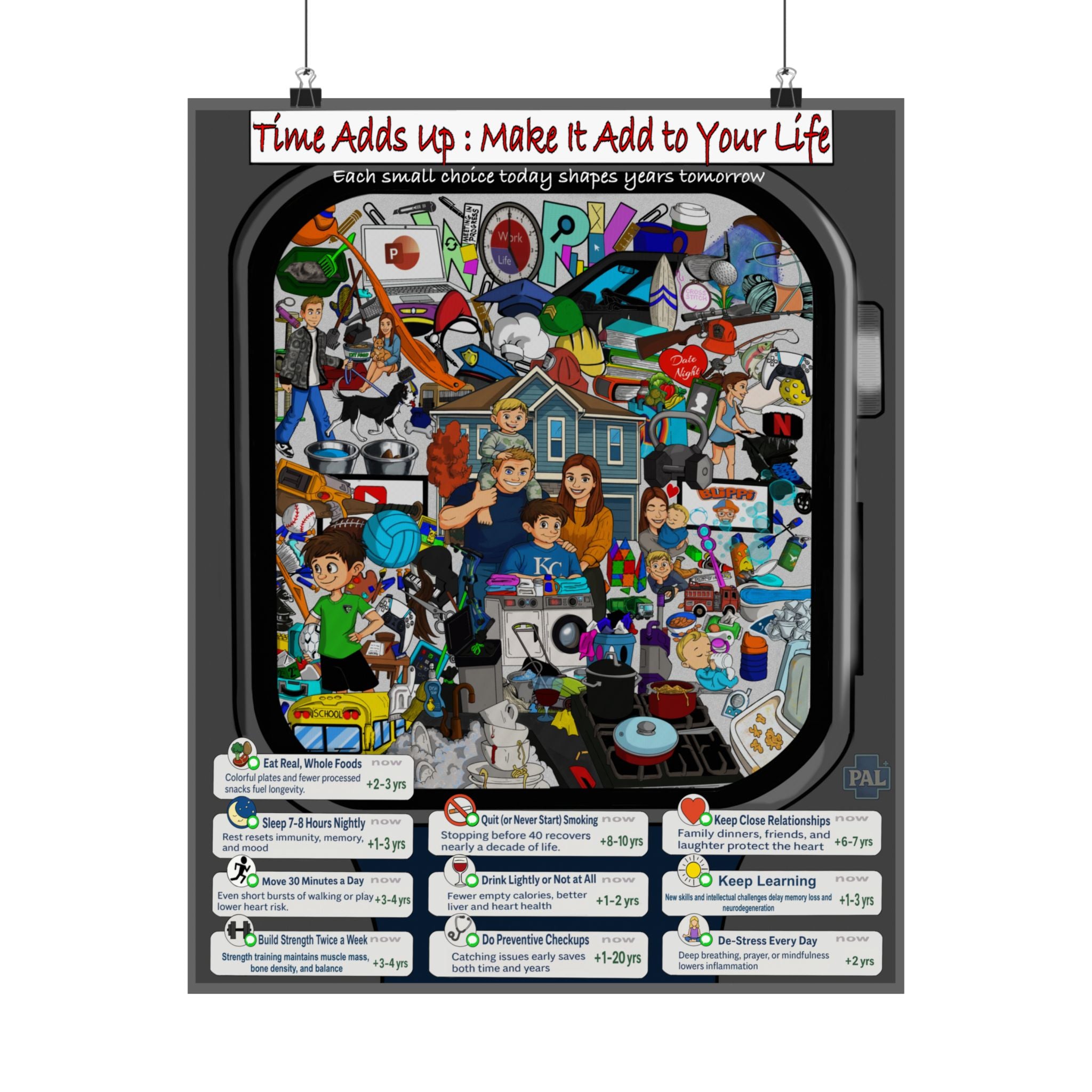 Time Added to Your Life Poster for Patient Education in Clinics and Hospitals