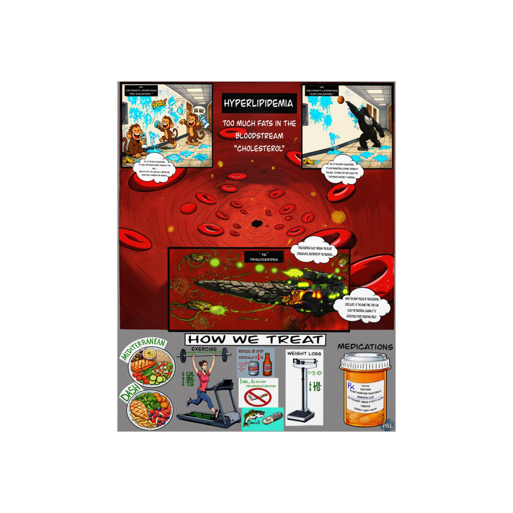 Clinical Cholesterol Foam Board education infographic for medical offices
