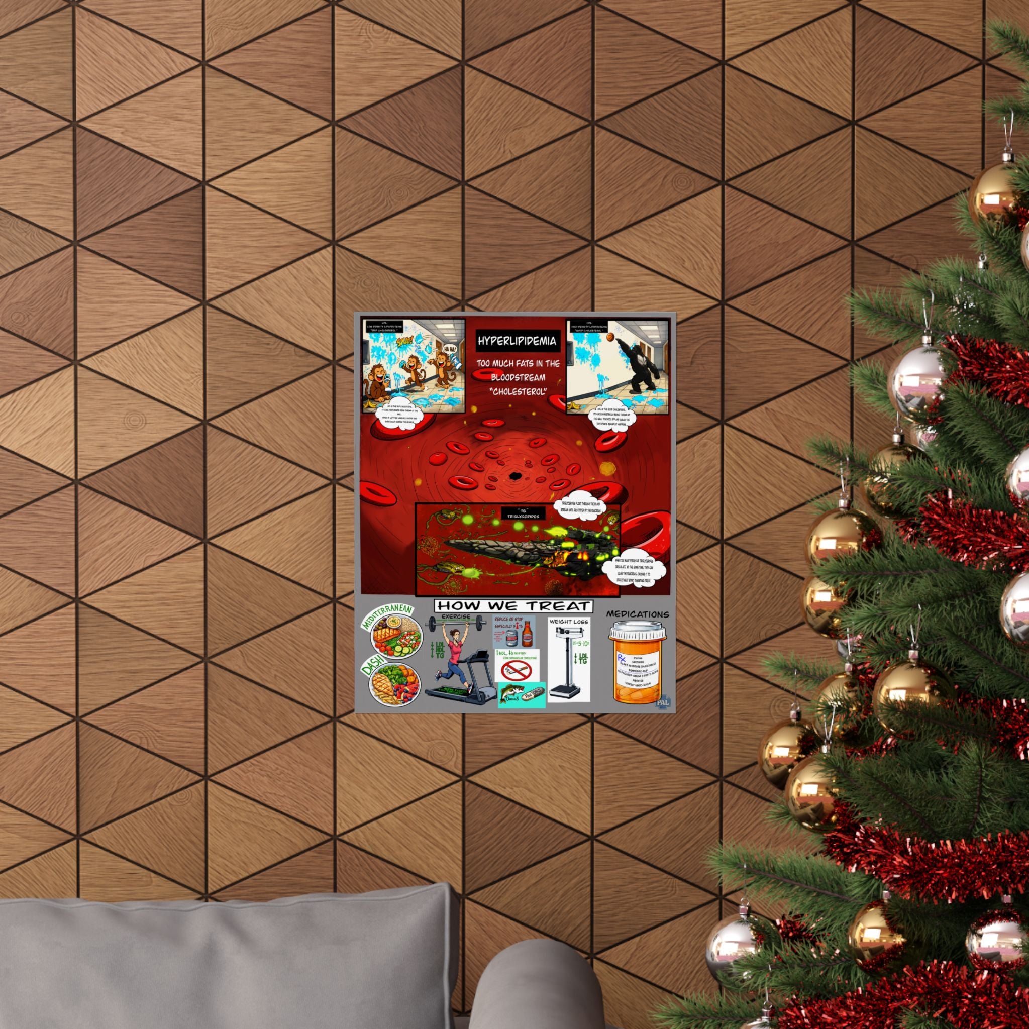 Lipids and Cholesterol Poster for Patient Education in Clinics and Hospitals