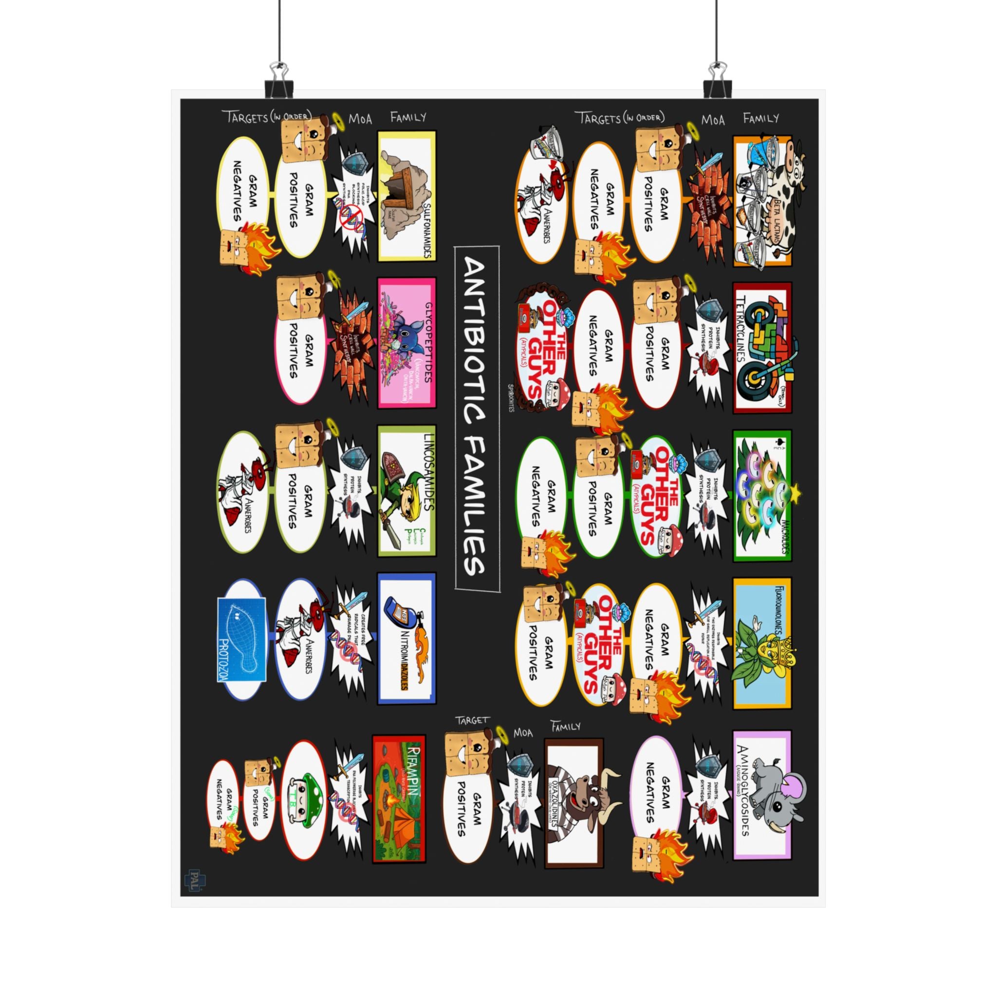 Antibiotics Poster for Patient Education in Clinics and Hospitals